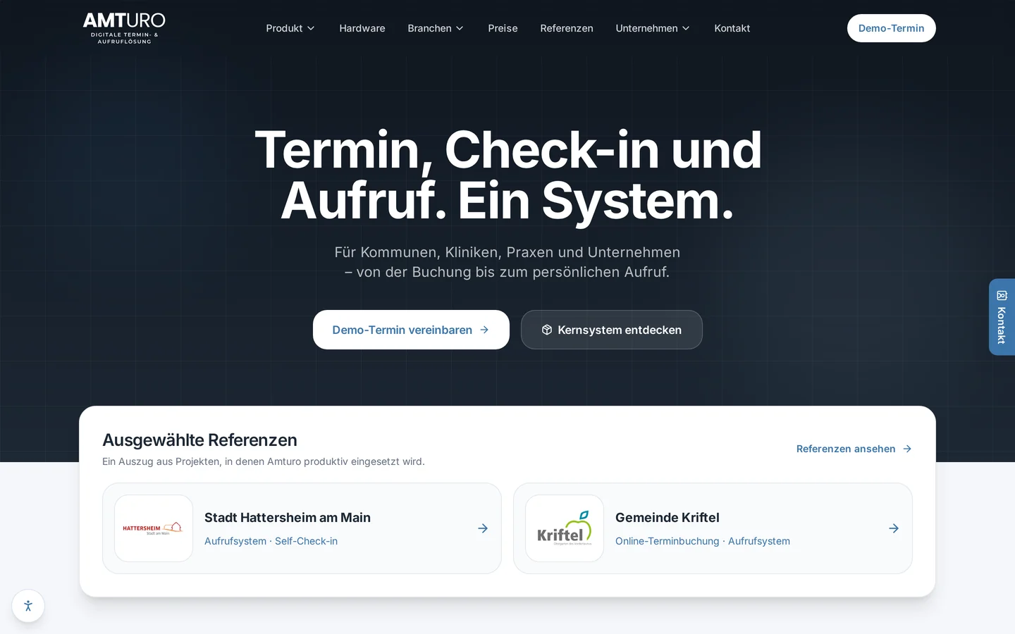 Amturo – SaaS-Plattform Webdesign und Branding