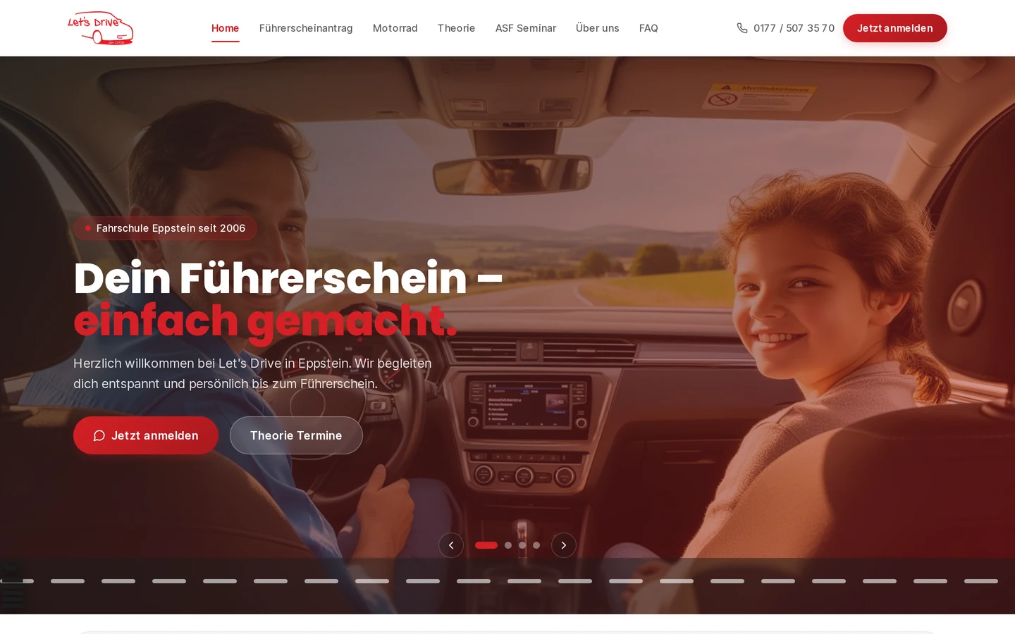 Redesign der Website von Fahrschule Let's Drive in Eppstein